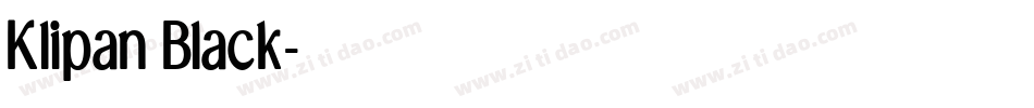 Klipan Black字体转换